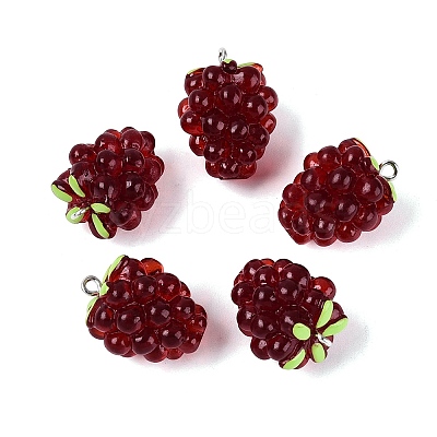 Translucent Resin Pendants RESI-N046-02-1
