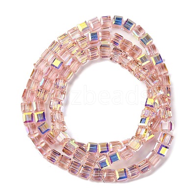 Electroplate Glass Beads Strands EGLA-H108-01A-AB08-1