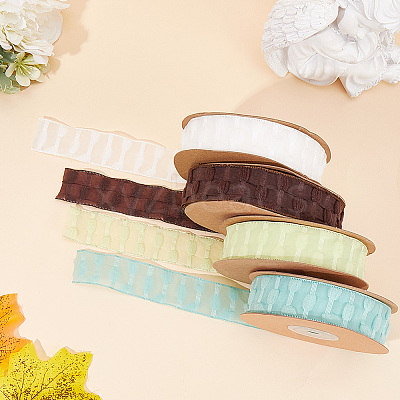 10 Yards Polyester Lace Trim Ribbon OCOR-WH20005-42C-1