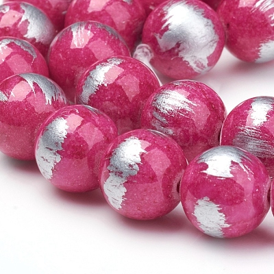 Natural Mashan Jade Beads Strands G-G833-8mm-15-1