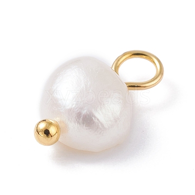 Natural Cultured Freshwater Pearl Charms X-PALLOY-JF01098-03-1
