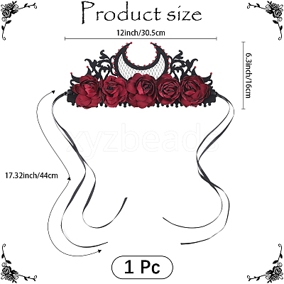 Felt Cloth and Alloy Headwear Crown OHAR-WH20020-01D-1