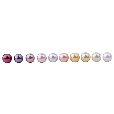 10 Colors 6mm Tiny Satin Luster Glass Pearl Round Beads Assortment Mix Lot for Jewelry Making Multicolor HY-PH0004-6mm-01-B-1
