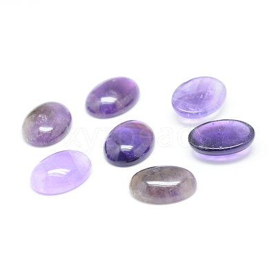 Natural Amethyst Gemstone Cabochons G-T020-20x30mm-26-1