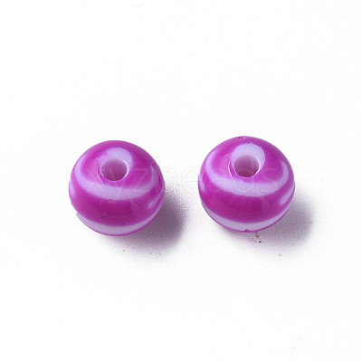 Opaque Striped Acrylic Beads MACR-S373-27D-02-1