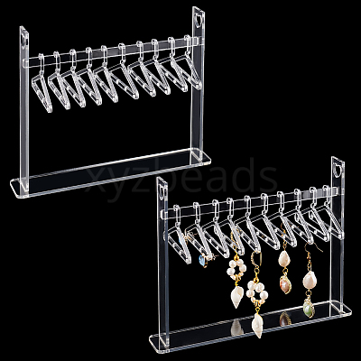 Transparent Acrylic Earring Display Hanging Stands EDIS-PH0001-47-1