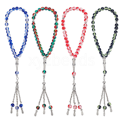 4Pcs 4 Colors Prayer Rosary Bracelets BJEW-PH0004-62-1