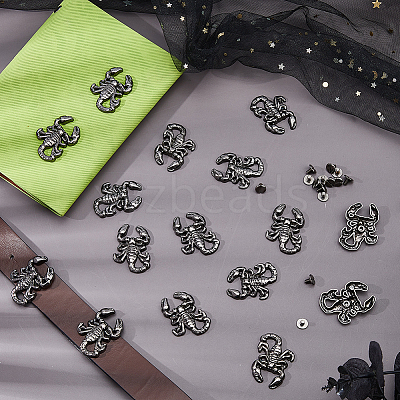16Bags Scorpion Alloy with Iron Decorative Rivets BUTT-FH0001-035A-1