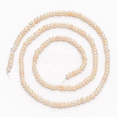 Natural Cultured Freshwater Pearl Beads Strands PEAR-L003-B-03-1