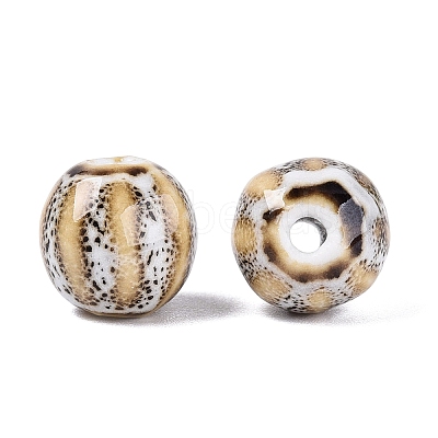 Vintage Porcelain Corrugated Beads PORC-N013-11R-1