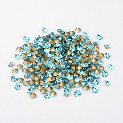 Back Plated Grade A Diamond Glass Pointed Rhinestone RGLA-SS22-004-1