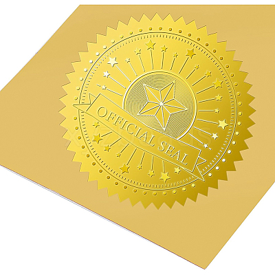 Self Adhesive Gold Foil Embossed Stickers DIY-WH0211-177-1