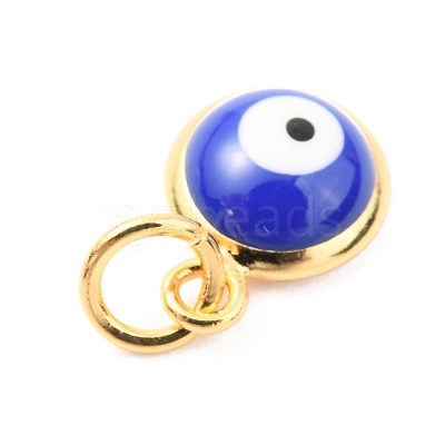 Brass Enamel Charms ZIRC-J025-71G-A-1