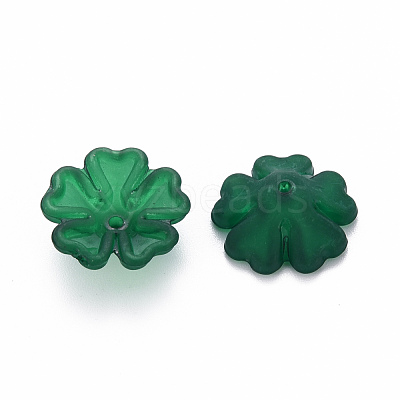 Transparent Frosted Acrylic Bead Caps MACR-S371-04A-735-1