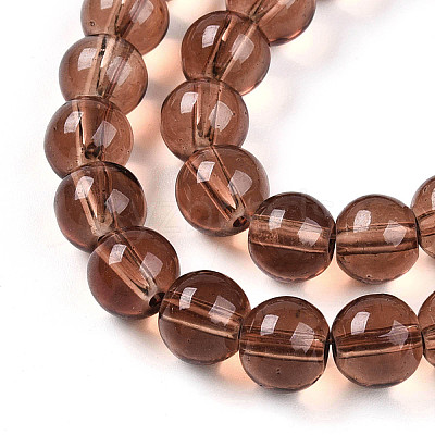 Baking Paint Transparent Glass Beads Strands DGLA-N006-8mm-11-1