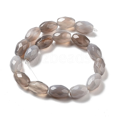 Natural Grey Agate Beads Strands G-P520-C11-01-1