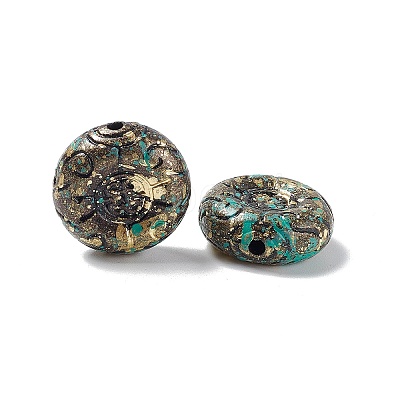 Opaque Retro Acrylic Beads OACR-H019-38-1