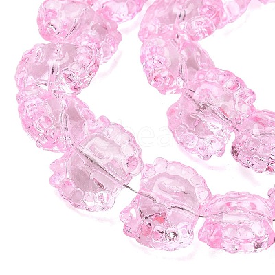 Electroplate Baking Paint Transparent Glass Beads Strands GL-CBA17FF-02J-1