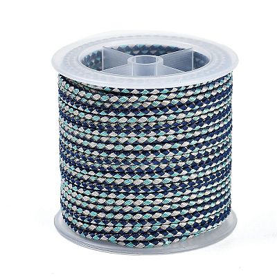 11M Polyester Braided Cord with Cotton Core & Metallic Thread OCOR-Z006-01-16-1