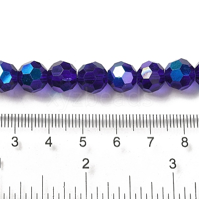 Electroplate Transparent Glass Beads Strands EGLA-A035-T10mm-L06-1