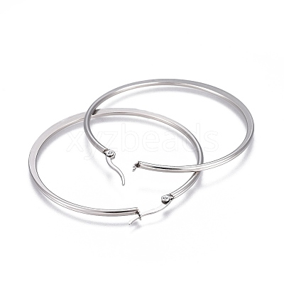 Tarnish Resistant 201 Stainless Steel Hoop Earrings LS-EJEW-A052-27A-1