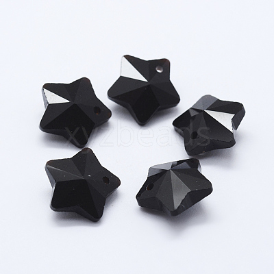 Transparent Glass Pendants GLAA-P037-04-08-1