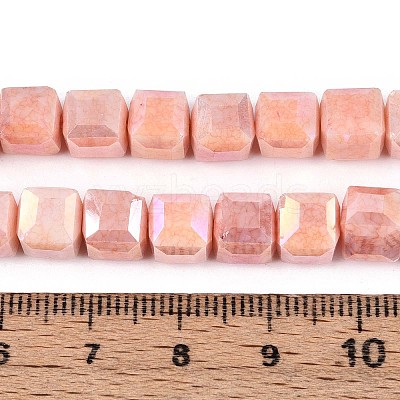 Anti-Tarnish Electroplate Glass Beads Strands GLAA-T025-8mm-10I-1