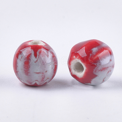 Handmade Porcelain Beads PORC-S498-24O-1