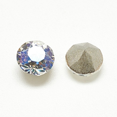 Pointed Back Glass Rhinestone Cabochons RGLA-T110-4mm-001MO-1