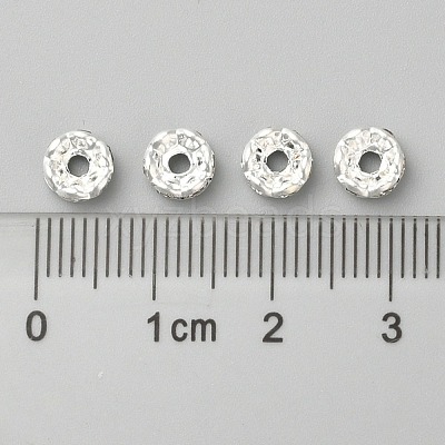 Brass Crystal Rhinestone Spacer Beads X-RB-A006-6MM-S-1