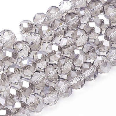 Electroplate Glass Beads Strands X-GR10MMY-01S-1