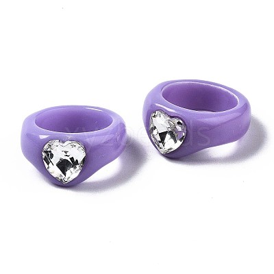 Opaque Acrylic Finger Rings RJEW-Q162-001C-1