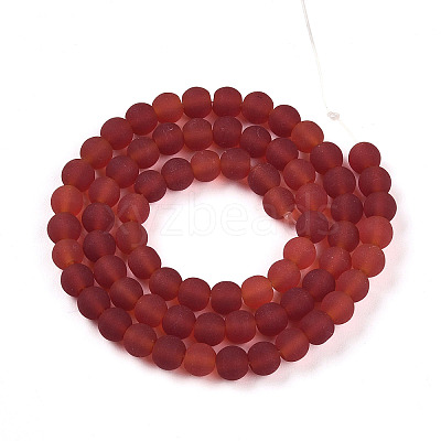 Transparent Glass Beads Strands GLAA-T032-T6mm-MD20-1