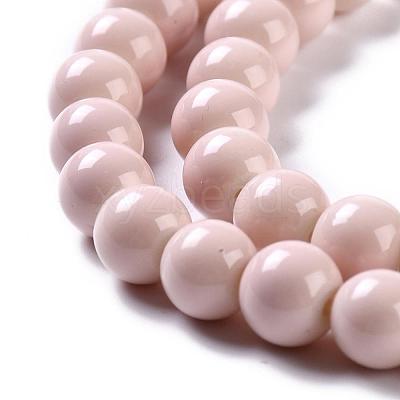 Painted Glass Bead Strands DGLA-S071-6mm-B12-1