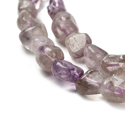 Natural Purple Phantom Quartz Purple Lodolite Quartz Beads Strands G-P497-01E-39A-1