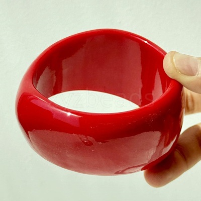 Exaggerated Geometric Shape Resin Bangles for Women FS-WG48DEE-07-1