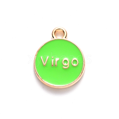 Alloy Enamel Pendants X-ENAM-S124-01B-06B-1