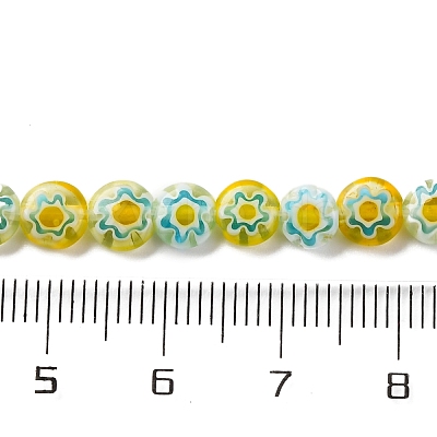 Handmade Millefiori Lampwork Beads Strands LAMP-G164-11K-1