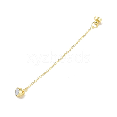 Brass Magnetic Clasp with Cable Safety Chain LS-KK-F839-035G-1