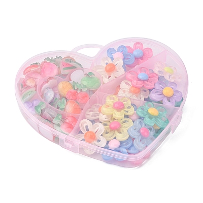 80Pcs 2 Styles Transparent Resin Cabochons Sets CRES-FS0001-07-1
