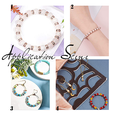 80Pcs 2 Colors Brass Bead Frames KK-PH0002-60-1