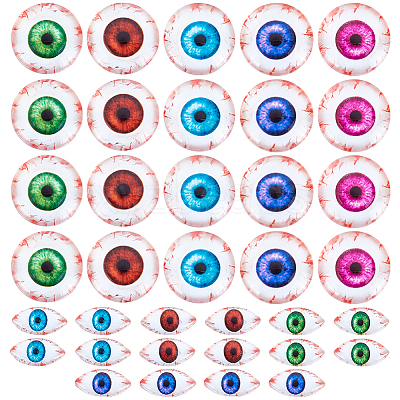 36Pcs 9 Styles Halloween Translucent Resin Decoden Cabochons CRES-WR0001-01-1