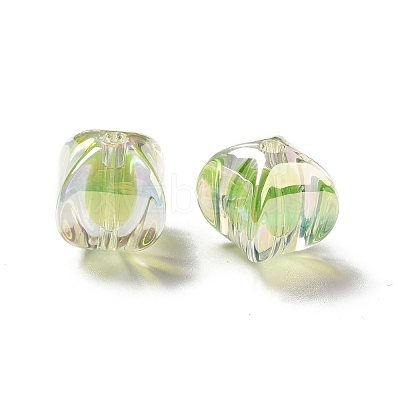 Two Tone UV Plating Rainbow Iridescent Acrylic Beads LS-TACR-D010-04D-1