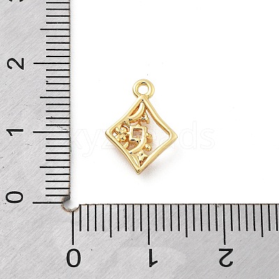 Brass Micro Pave Cubic Zirconia Pendants KK-H511-01G-03-1