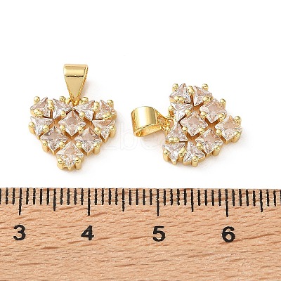 Brass Micro Pave Cubic Zirconia Charms CU-CBA03AF-18A-02-1