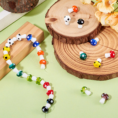 1Strand Handmade Lampwork Beads Strands LAMP-TA0001-84C-1