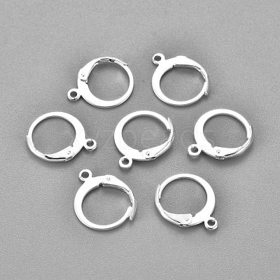 304 Stainless Steel Leverback Earring Findings X-STAS-F155-13S-1