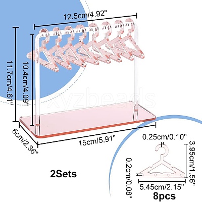 2 Sets Acrylic Earring Display Stands EDIS-PH0001-91-WH-1
