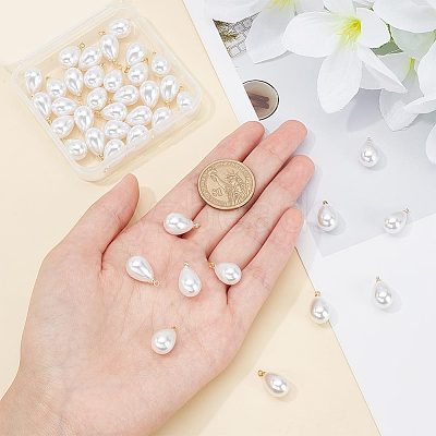 ABS Plastic Imitation Pearl Pendants KK-BC0010-75-1