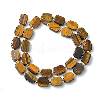 1 Strand Natural Tiger Eye Beads Strands G-YW0002-78-1